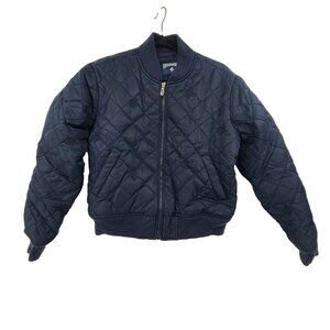 Rocawear Women's Cropped  Full ZipPuffer CoatBlue  Size M